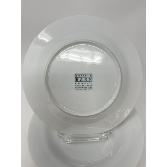 Pottery Barn PB White Porcelain Salad Plate 8.25” Diameter Japan - Picture 3 of 6